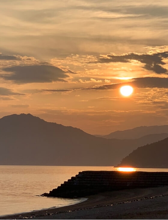 写真：江田島の夕日