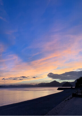 写真：江田島の夕日